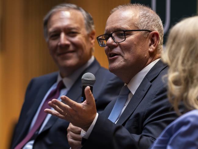 Scott Morrison was far more expansive about his faith than he had been while in power. Picture: Samuel Corum