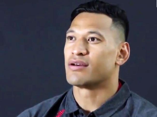 Israel Folau speaks for the first time since joining Catalans Dragons. Picture: Sky Sports