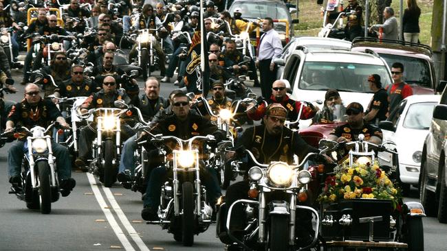 Bandidos turned out in full force for Rodney Monk's funeral.