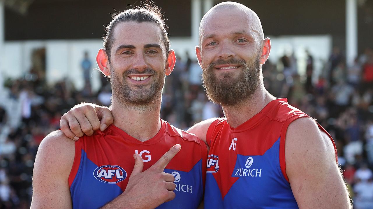 The plan to have Grundy and Max Gawn share ruck duties didn’t work. Picture: Michael Klein