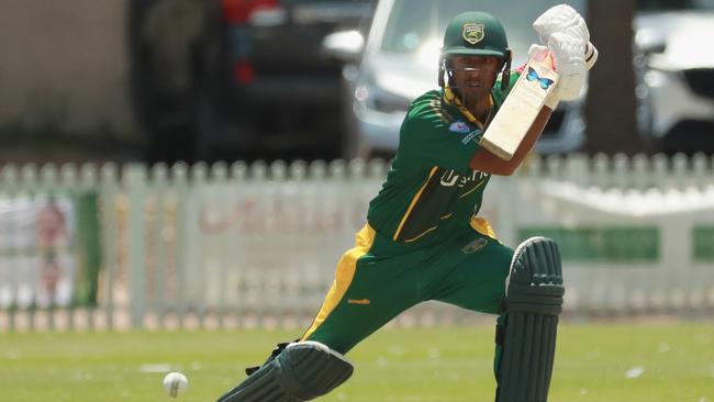 Puru Gaur at the crease for Randwick-Petersham. (Photo by Jeremy Ng/Newscorp Australia)