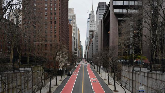 New York City is the epicentre of the virus in the US. Picture: AFP