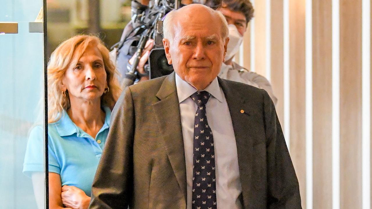 John Howard spoke on a range of issues as he campaigned for the Liberals in Ryde, NSW. Picture: NCA NewsWire / Simon Bullard