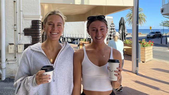 Elouise Whitfield and Madison Blight, Brighton voters (right) Picture: Jason Katsaras