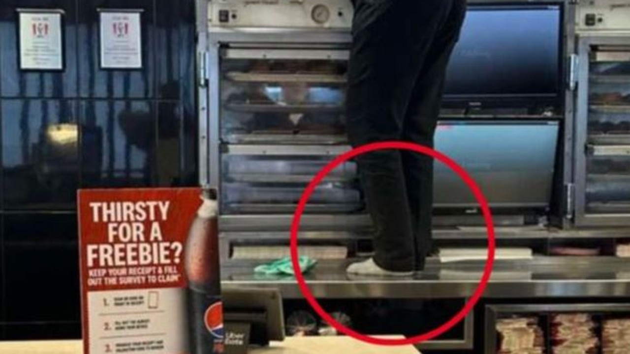 KFC worker’s gross sock move