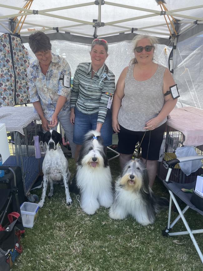 Kerry Winters, Lilly, Renee Robinson, Baxter, Sam Templeton and Possum at the Lang Lang Pastoral Agricultural and Horticultural Show on Saturday, January 18, 2025. Picture: Jack Colantuono