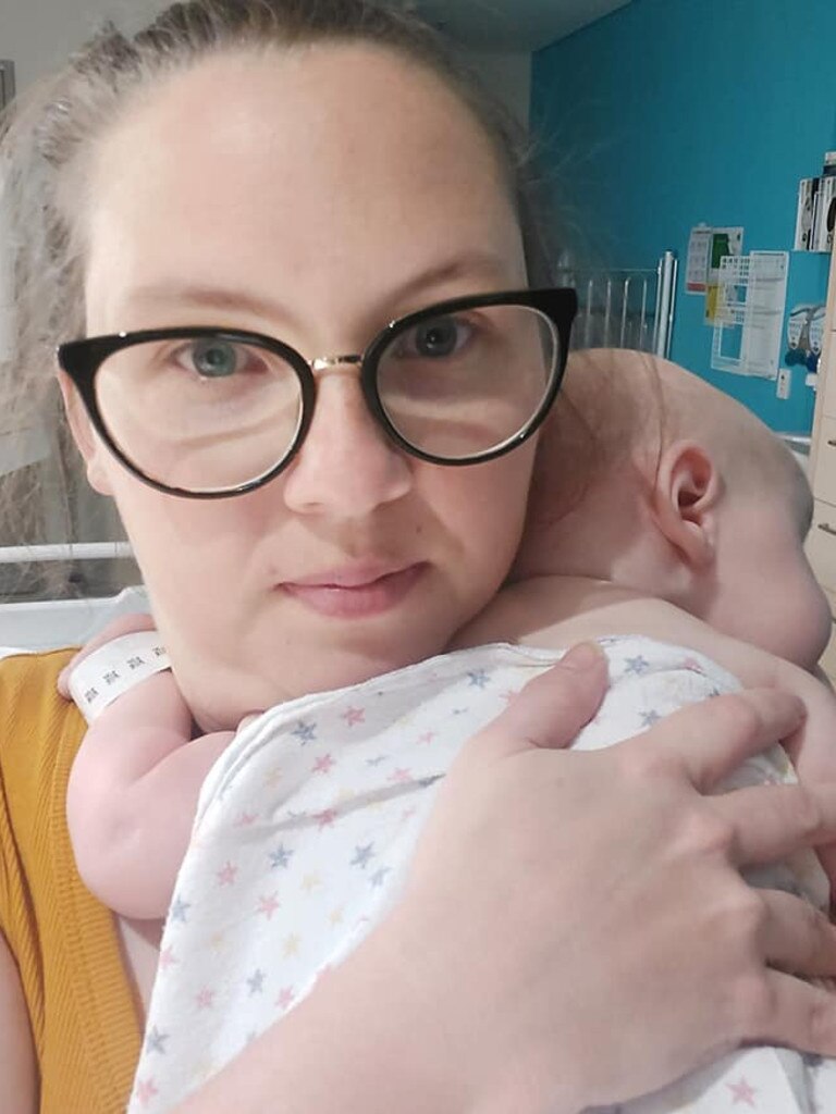 Toowoomba mum Rebecca Reed with her son Lachlan. Rebecca is encouraging everyone to get involved with the Red Sock Appeal.