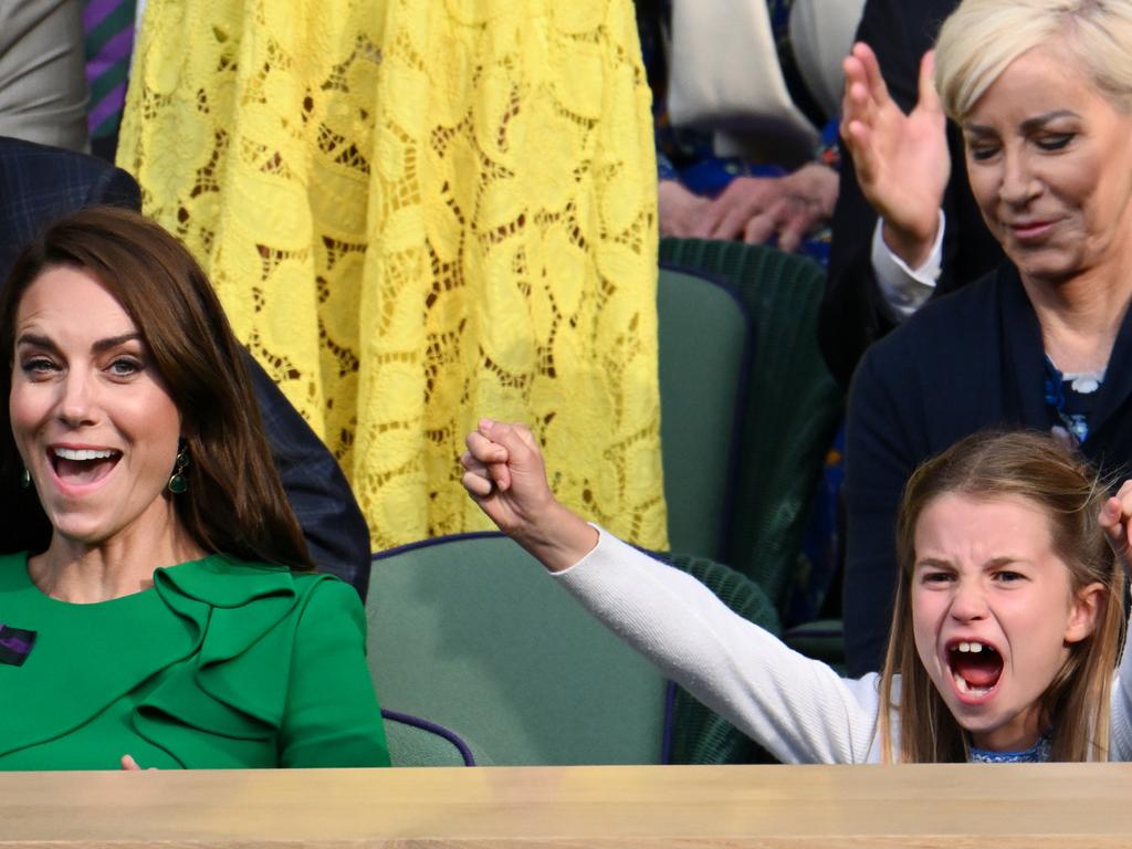 Kate – pictured here with her daughter, Princess Charlotte, during last year’s men’s final – is an avid tennis fan. Picture: Karwai Tang/WireImage