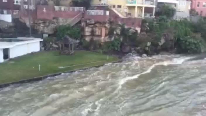 Storm waters flood Queenscliff