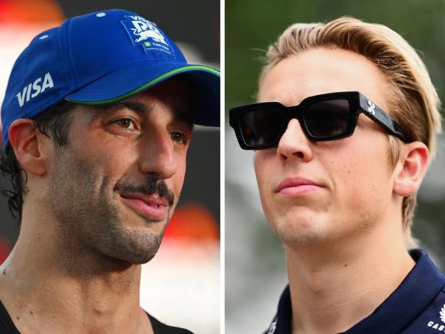 Daniel Ricciardo and Liam Lawson. Photos: Getty Images