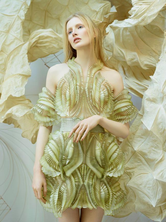 Foliage dress, from the Ludi Naturae collection in 2018. Picture: Jean Baptiste Mondin