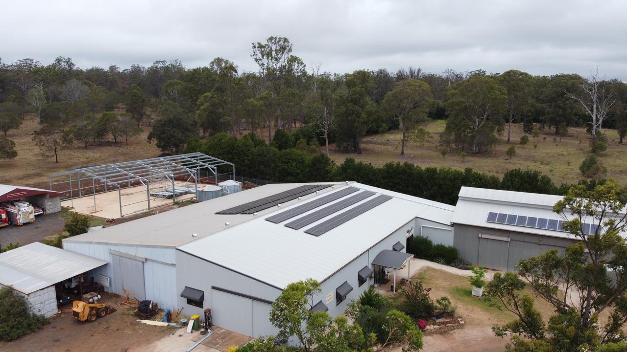 Solar panels at the Highfields Pioneer Village.