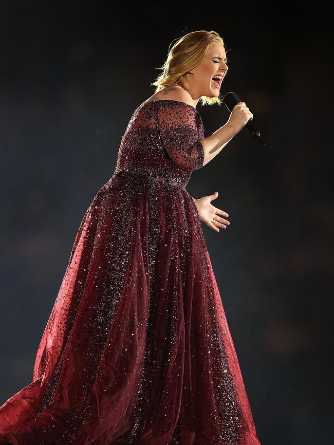 Adele at Melbourne’s Etihad Stadium. (Photo: Graham Denholm)