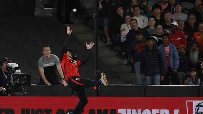 Mackenzie Harvey almost pulled off a second blinder on the boundary later in the match against Perth Scorchers.