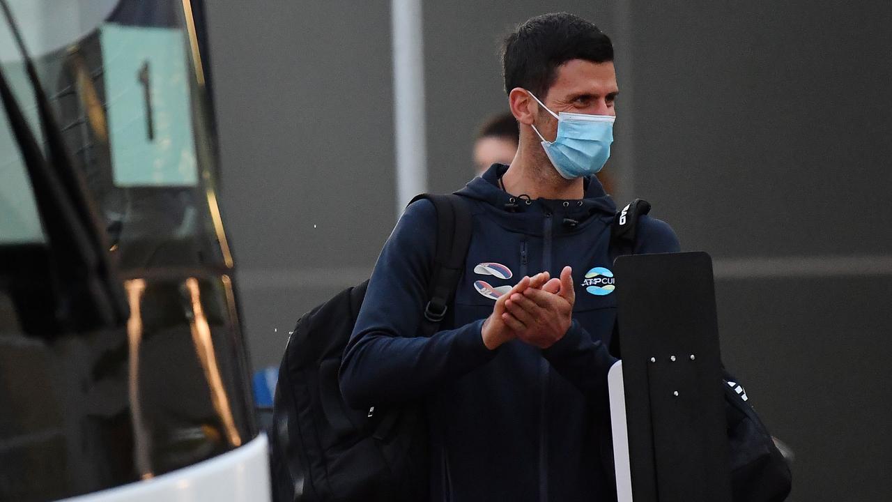 Novak Djokovic is in Adelaide but has called for eased restrictions