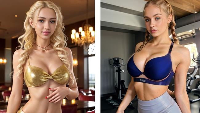 Generative AI is being used to allow people to create their dream online girlfriend. Pictures: These are AI generated pictures, not real women.