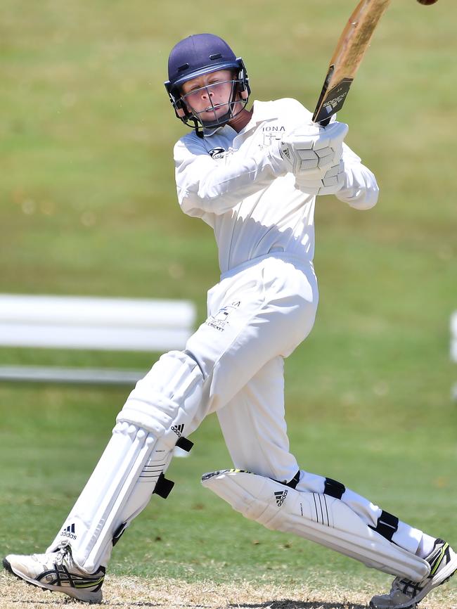 Iona College batsman Harley Malpass. Picture, John Gass