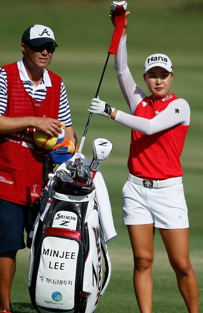 Teenager Minjee Lee during the final round of the LPGA LOTTE Championship.