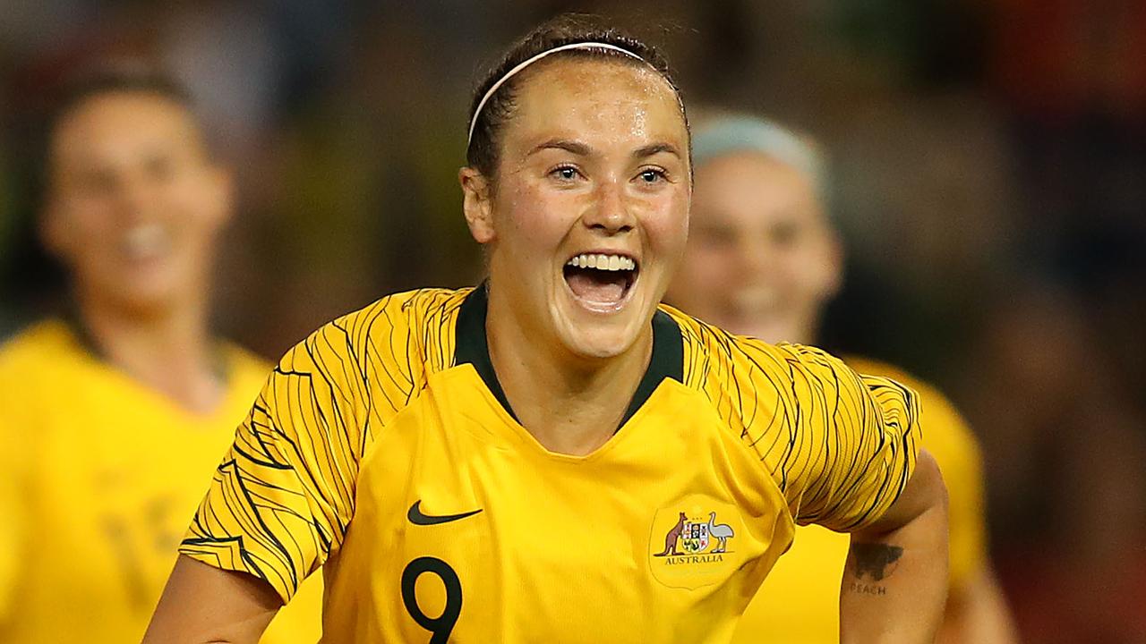 Caitlin Foord scored a hat-trick against Chile. (Photo by Tony Feder/Getty Images)