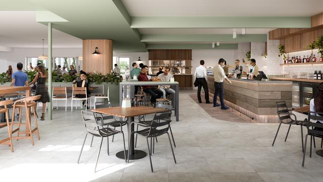 Render of The Fairfield's (formerly Oonoonba Hotel) new bistro and bar. Picture: DAH Architecture.