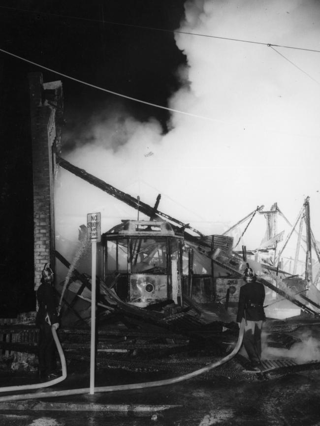 The disasterous Paddington Tram Depot fire in 1962.