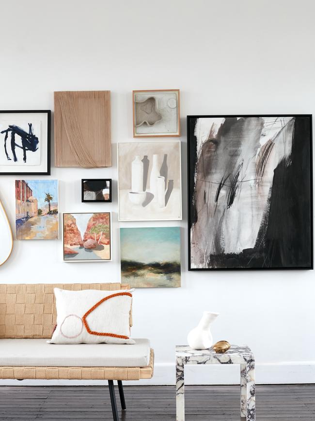 Contemporary art transform an interior. Picture: KAB Gallery/Kerry-Anne Blanket