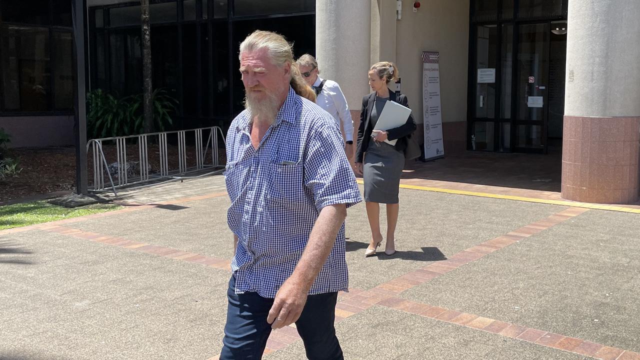 Thomas Byrnes leaves the Cairns courthouse precinct after day three of an inquest into the disappearance of Kowanyama mother Allison Neridine bernard. Mr Byrnes was the last person to see Ms Bernard alive when she disappeared from the Archer River Quarry in February 2013.