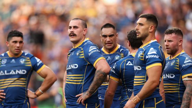 The Eels were humbled by a hungry Tigers side. (Photo by Cameron Spencer/Getty Images)