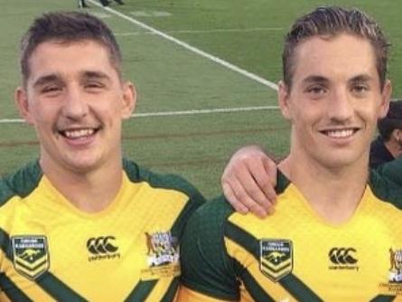 Victor Radley, Cameron Murray, Curtis Scott in the junior kangaroos in 2017. NRL