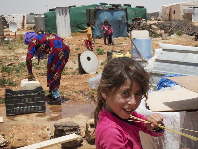 ***HOLDING - NOT FOR USE BEFORE MONDAY 6 JUNE 2016*** Camp 002 in the Baalbek valley in Lebanon near the border with Syria. Pic Ella Pellegrini