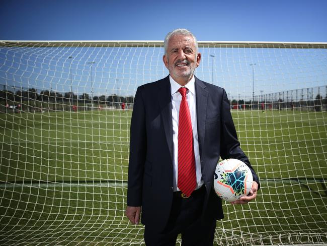 24/10/2019. Paul Lederer, chairman of Western Sydney Wanderers,  pictured at the WSW new training academy, Western Sydney Wanders Centre of Excellence in Rooty Hill in Sydney's Western suburbs ahead of the derby against Sydney FC at the weekend. Britta Campion / The Australian