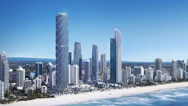 Forise Holdings' $1.2 billion Spirit tower was to have risen 300 metres above the Gold Coast making it Australia's third tallest residential tower. Supplied