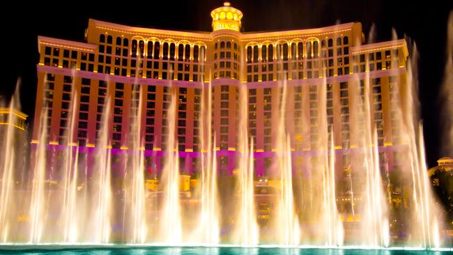 The fountains at Bellagio Hotel and Casino in Las Vegas.