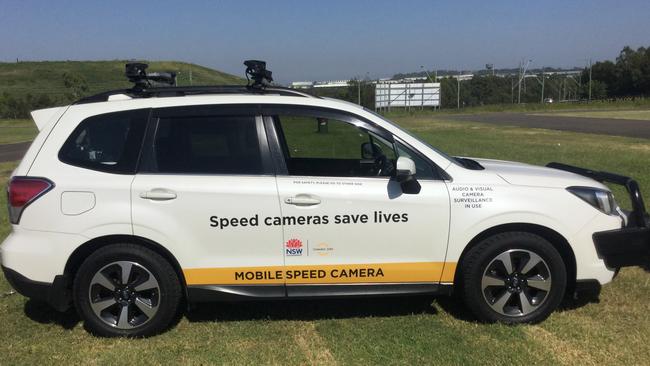 A NSW mobile speed camera vehicle. Speeding operations are set to triple from this month.