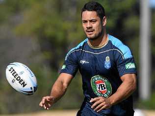 HE'S BACK IN BLUE: Queensland will be worried by what Jarryd Hayne can do in Origin I. Picture: DAVE HUNT