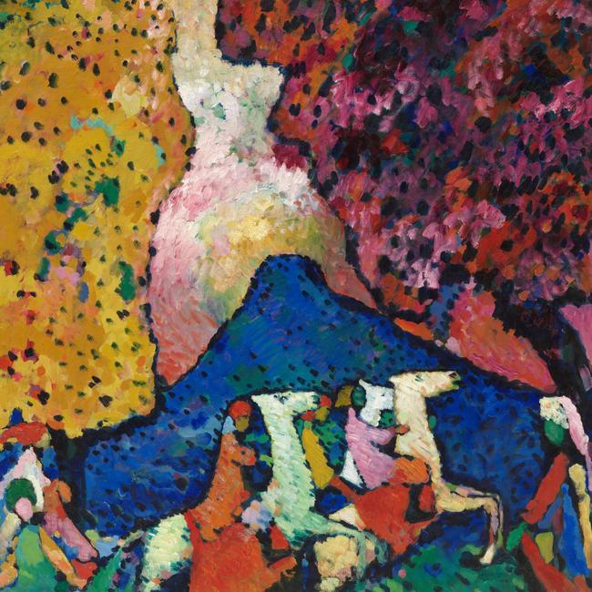 Detail: Vasily Kandinsky, Blue Mountain, 1908-09, oil on canvas, 107.3 x 97.6 cm, Solomon R. Guggenheim Museum, New York