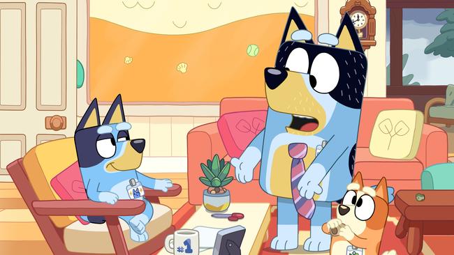 Bluey’s dad Bandit challenges the stereotype of the idiot cartoon dad. Picture: Supplied