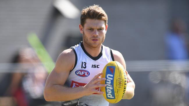 Collingwood midfielder Taylor Adams found form in his side’s loss to the Cats