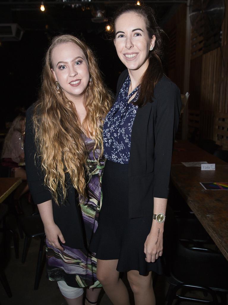 Kathryn Schmidt and Ally Pearce at Drag Queen Bingo in Miami Marketta. Picture: Andrew Meadowcroft