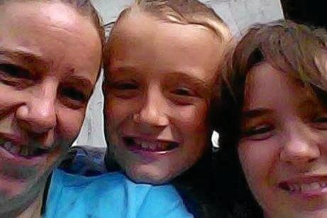 Tina Alleyn with her children Hayden and Lateesha Mcauley. A Gofundme page has been set up for them. Picture: Contributed