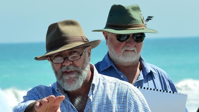 Prosecutor Jim Pearce and defence Bill Boucaut at Salt Creek. Picture Mark Brake