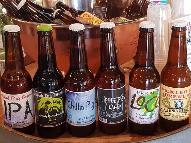 A range of beers and ciders from Pickled Pig Brewery. 