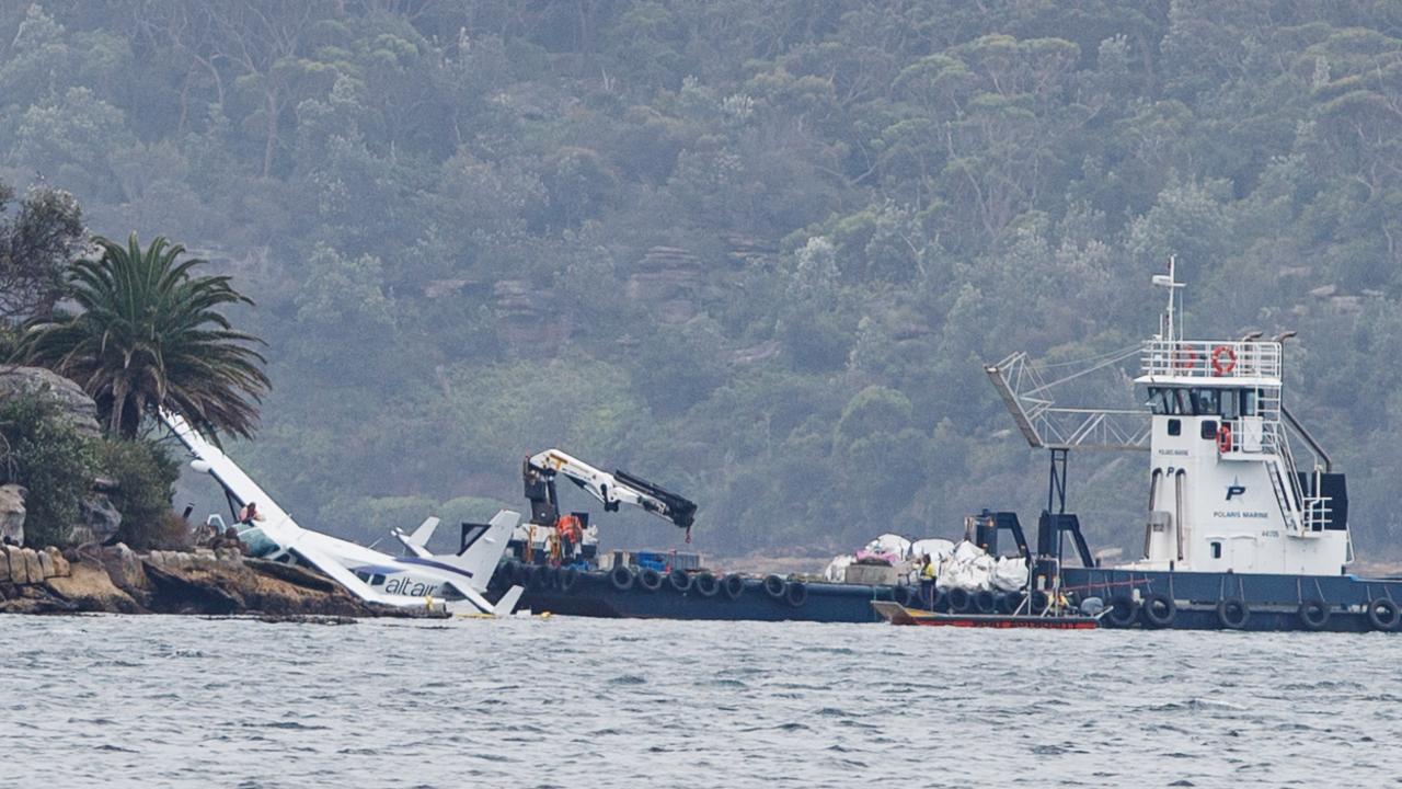 Plane crash in Sydney Harbour Light plane taking off near Shark Island