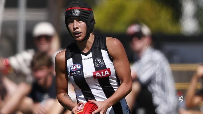 Brittany Bonnici and the Pies are seeking revenge against the Lions. Picture: AFL Photos/Getty Images