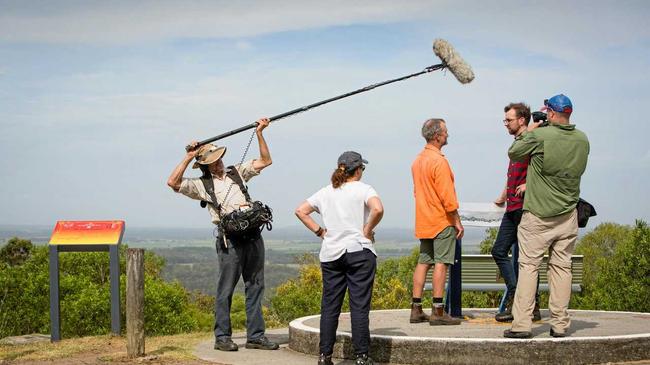 ON SET: The crew from Prospero Productions in action filming for their Only in Oz episode on the control of the southern frontline of cane toads by CVCIA Landcare. Picture: Vicki James