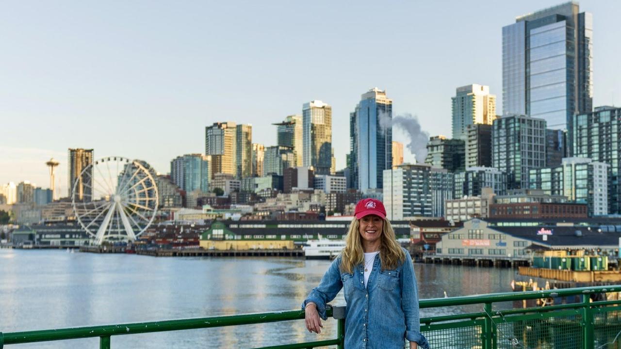 Angela Mollard in Seattle this month. Picture: Narelle Bouveng