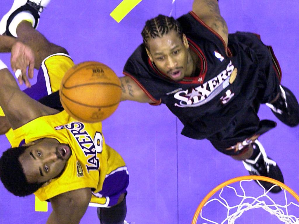 Kobe Bryant and Allen Iverson in the 2001 NBA Finals.