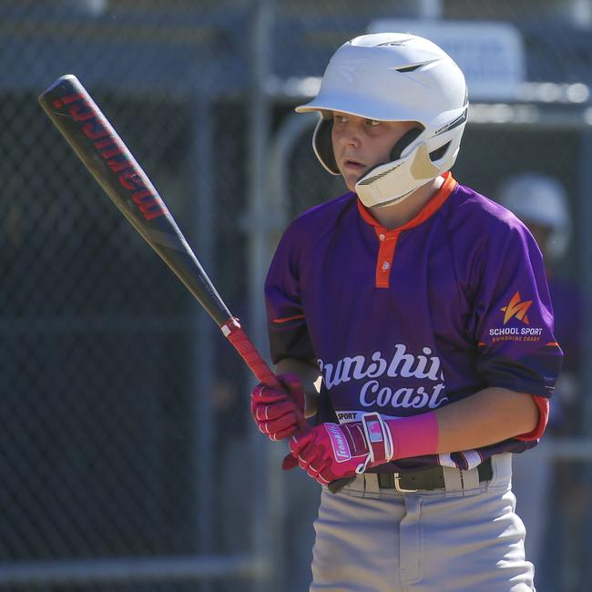 Met North V Sunshine Coast at the 12-14 years QLD School Sport 12-14 years Baseball Championships at Benowa. Picture: Glenn Campbell