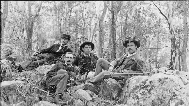 Alfred Elliott, Picnic at Mount Constitution, Taylor Range undated, print from glass plate negative. City of Brisbane Collection, Museum of Brisbane - New Light: Photography Now + Then exhibition at Museum of Brisbane Picture Supplied