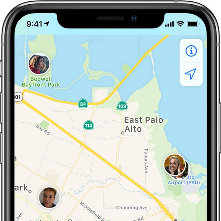 Apple and Google both allow families to share and track their location.